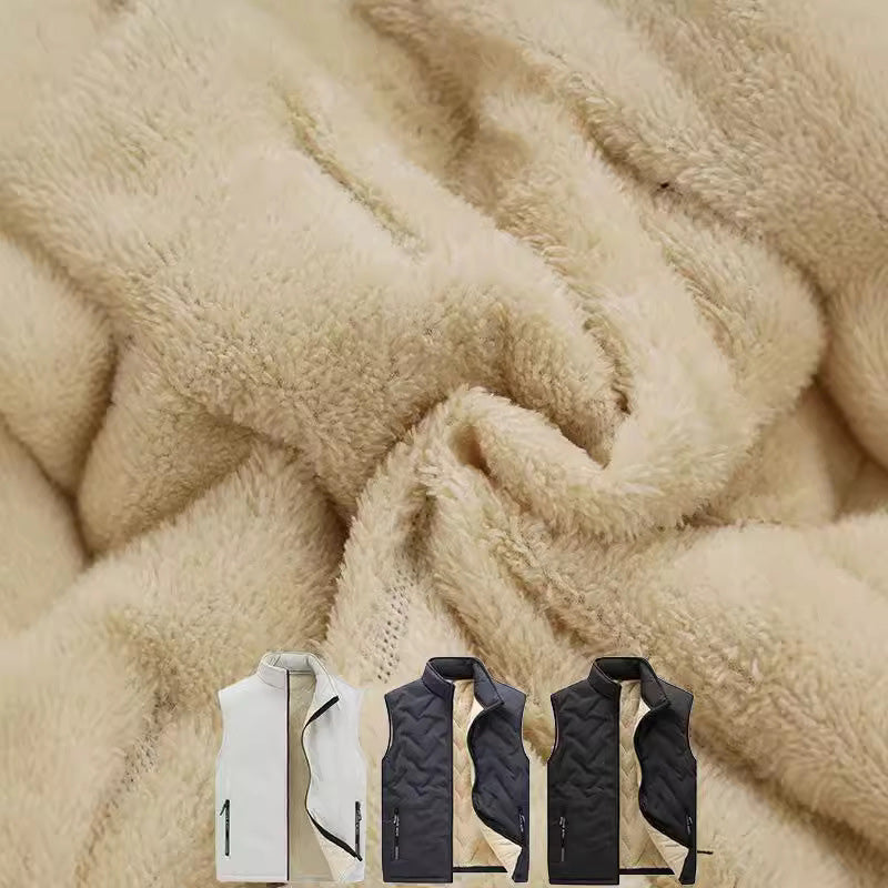 💖HOT SALE 50% RABATT✨️❄️Unisex vintervarm casual ärmlös quiltad väst med fleecefoder