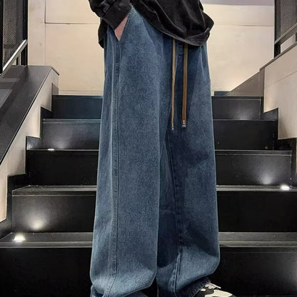 Lucka jeans för män med vid passform