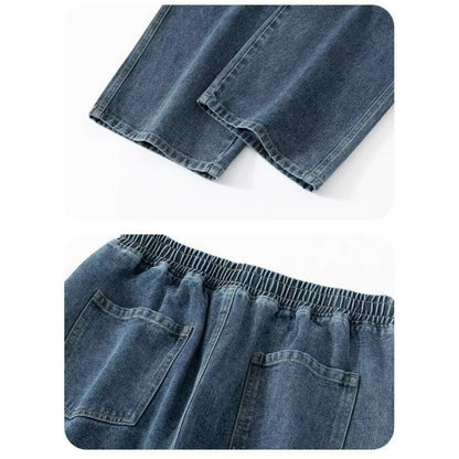 Lucka jeans för män med vid passform