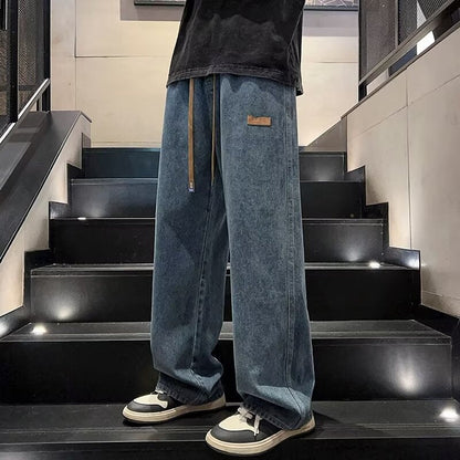 Lucka jeans för män med vid passform