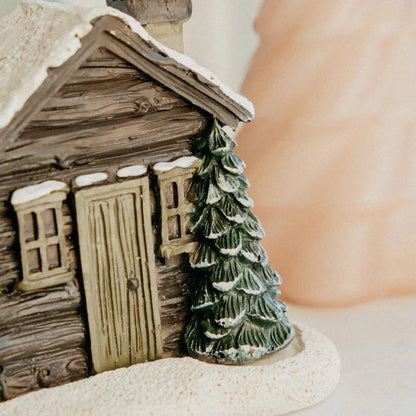 🏠Log Cabin Incense Burner med rökande skorsten🎄Perfekt julklapp