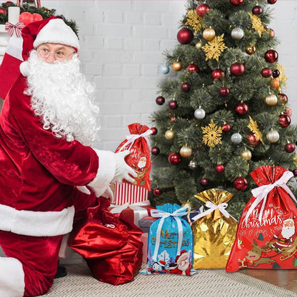 🎅🎁 Julklappspåse med dragsko (biologiskt nedbrytbar)