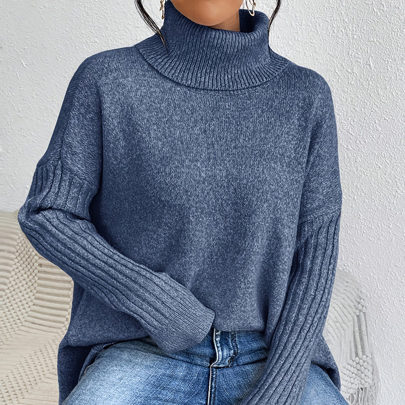 Damkläder Enfärgad turtleneck-tröja🎁Köp 2 och få fri frakt