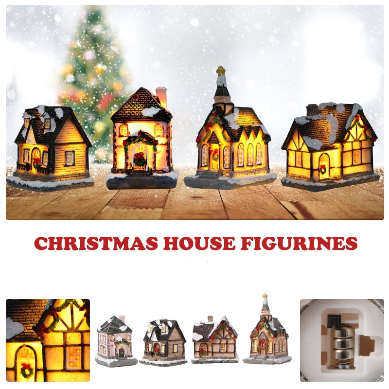 🔥Julrea – upp till 50 % rabatt🎅Miniatyr LED-upplyst julhus i byn