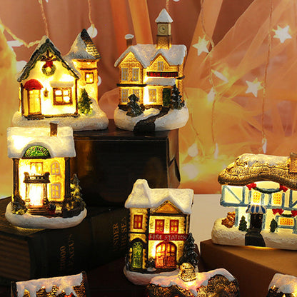 🔥Julrea – upp till 50 % rabatt🎅Miniatyr LED-upplyst julhus i byn