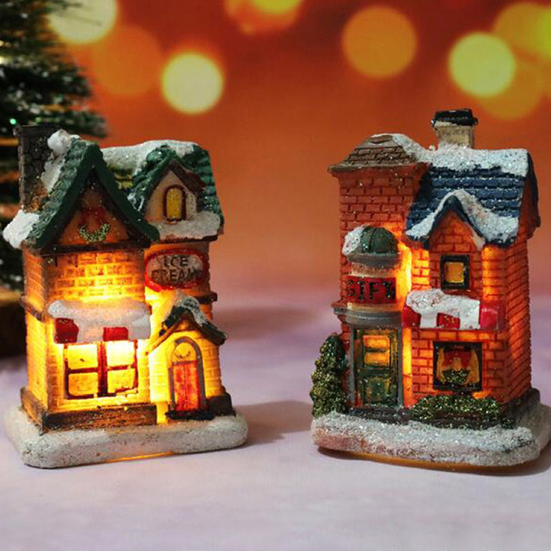 🔥Julrea – upp till 50 % rabatt🎅Miniatyr LED-upplyst julhus i byn