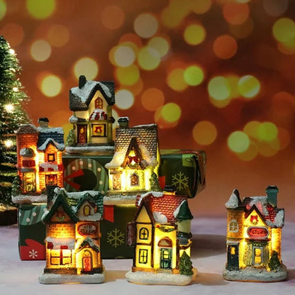 🔥Julrea – upp till 50 % rabatt🎅Miniatyr LED-upplyst julhus i byn