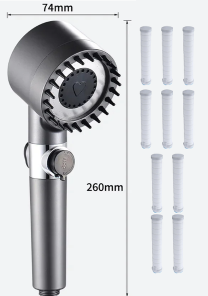 🚿 KÖP 3 FÅ 1 GRATIS! ✨ Multifunktionell Dusch - Massage och Hudvård, 5 Inställningar för Avslappnad Stund, Enkel Installation 🛁📦