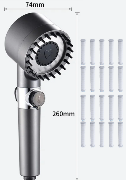 🚿 KÖP 3 FÅ 1 GRATIS! ✨ Multifunktionell Dusch - Massage och Hudvård, 5 Inställningar för Avslappnad Stund, Enkel Installation 🛁📦