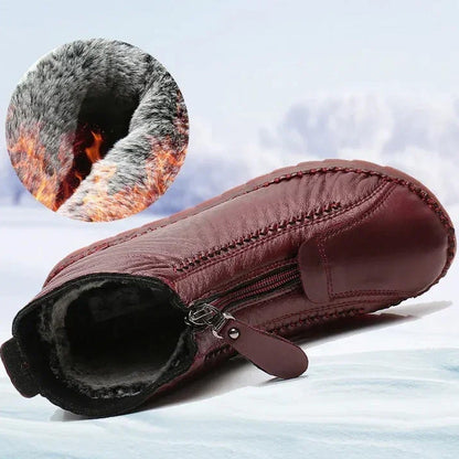 Dams vintervarma ankelstövlar med dragkedja🔥Köp 2 gratis frakt