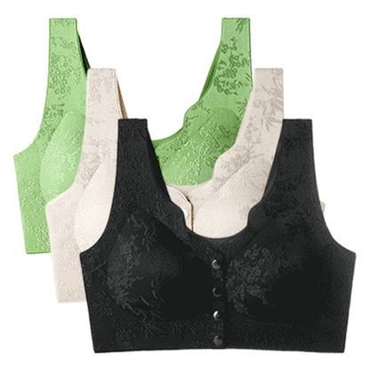 🌹Sista dagen ❤️ Köp 1 få 2 gratis🌹Bekväm sömlös BH utan bygel med framfäste