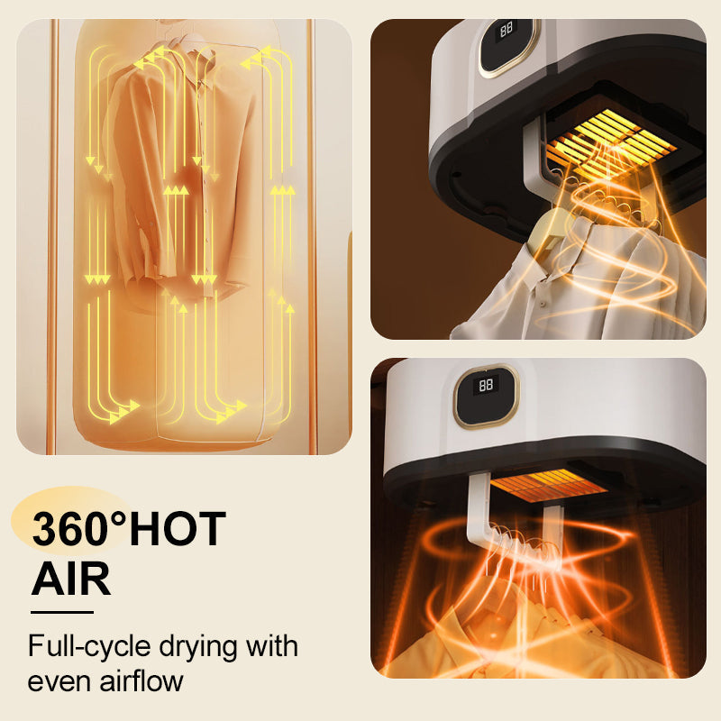 🔥Rea på riktigt🔥Bärbar, hopfällbar mini-multifunktionell torktumlare