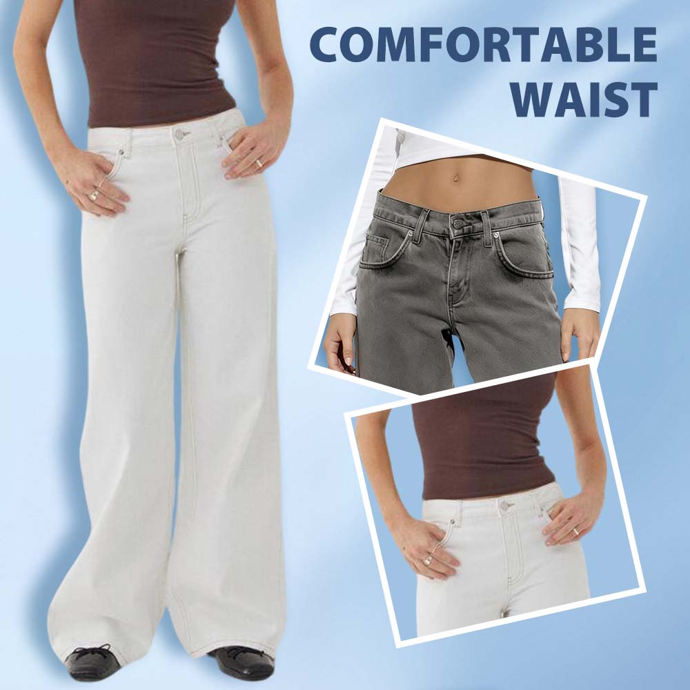 Damjeans i vintage-stil med avslappnad passform