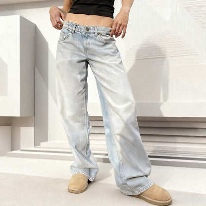Damjeans i vintage-stil med avslappnad passform