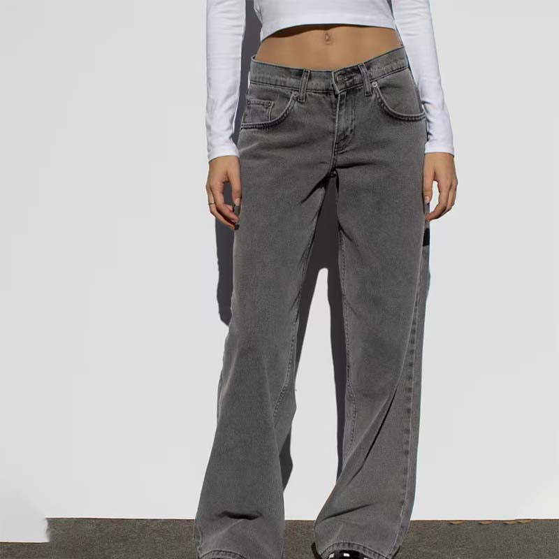 Damjeans i vintage-stil med avslappnad passform