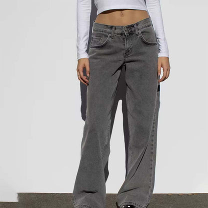Damjeans i vintage-stil med avslappnad passform
