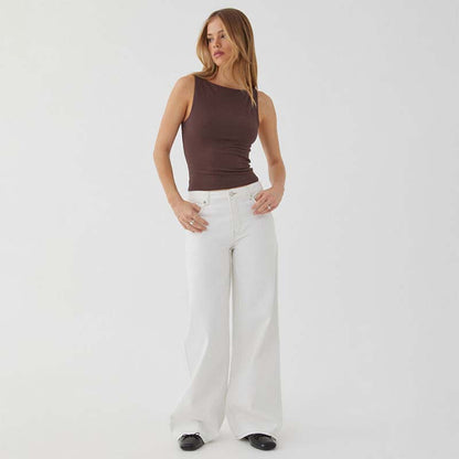 Damjeans i vintage-stil med avslappnad passform