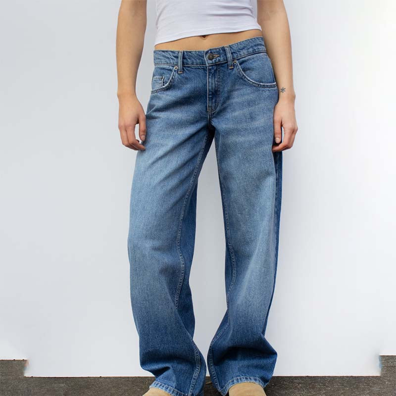 Damjeans i vintage-stil med avslappnad passform