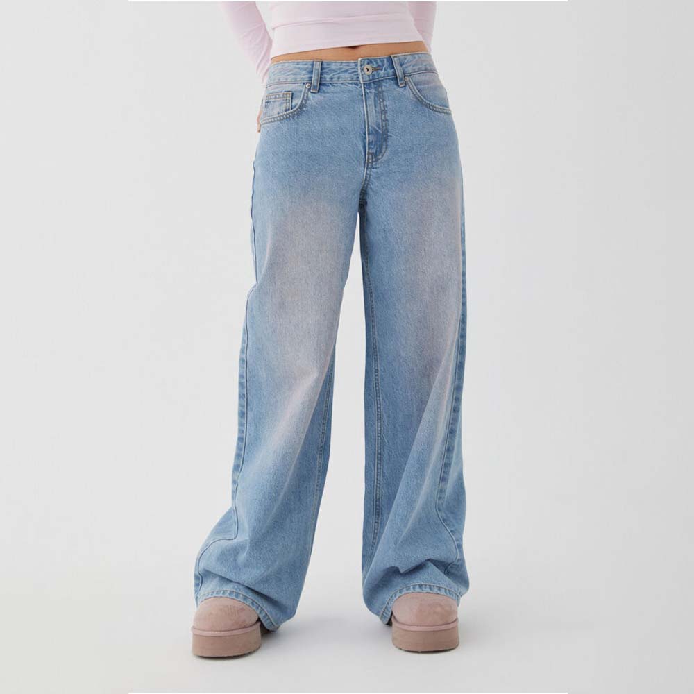 Damjeans i vintage-stil med avslappnad passform