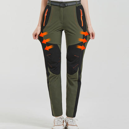 Vind- och Vattentäta Varma Vandringsbyxor med Elastisk Midja