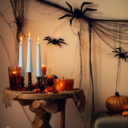 🎃👻 Fjärrstyrt spökljus med 3D-flammande veke 👻🎃
