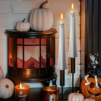🎃👻 Fjärrstyrt spökljus med 3D-flammande veke 👻🎃