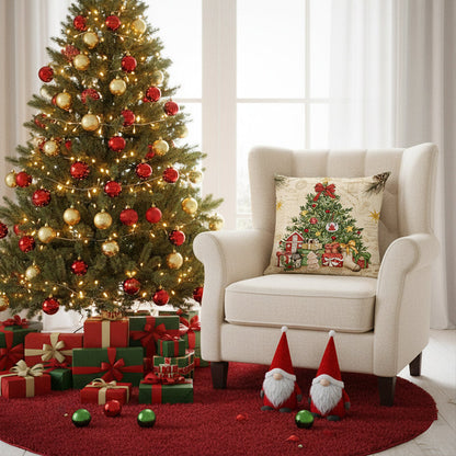 🎄🔥Julkampanj 50 % RABATT🔥Snyggt kuddöverdrag med julmotiv