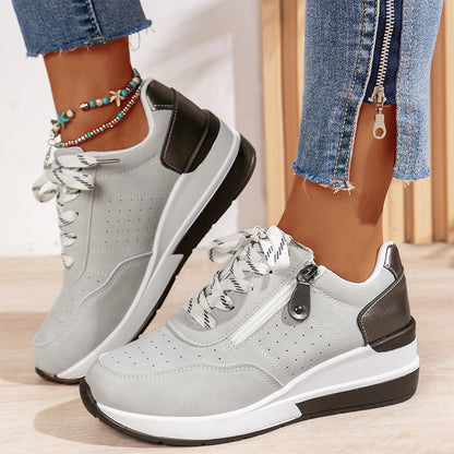 🔥Sista dagen-kampanj 50 % rabatt – Moderna, bekväma ortopediska sneakers med dragkedja på sidan och tjock sula för kvinnor