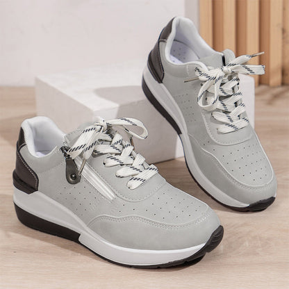 🔥Sista dagen-kampanj 50 % rabatt – Moderna, bekväma ortopediska sneakers med dragkedja på sidan och tjock sula för kvinnor
