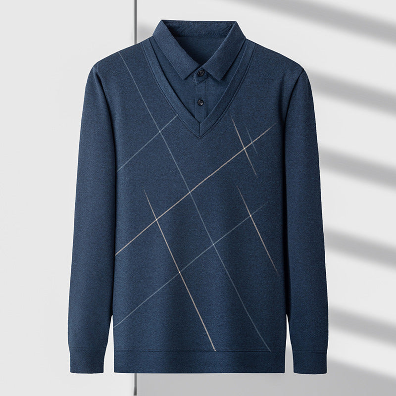 Herrskjorta i modern lager-på-lager-stil