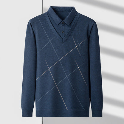 Herrskjorta i modern lager-på-lager-stil