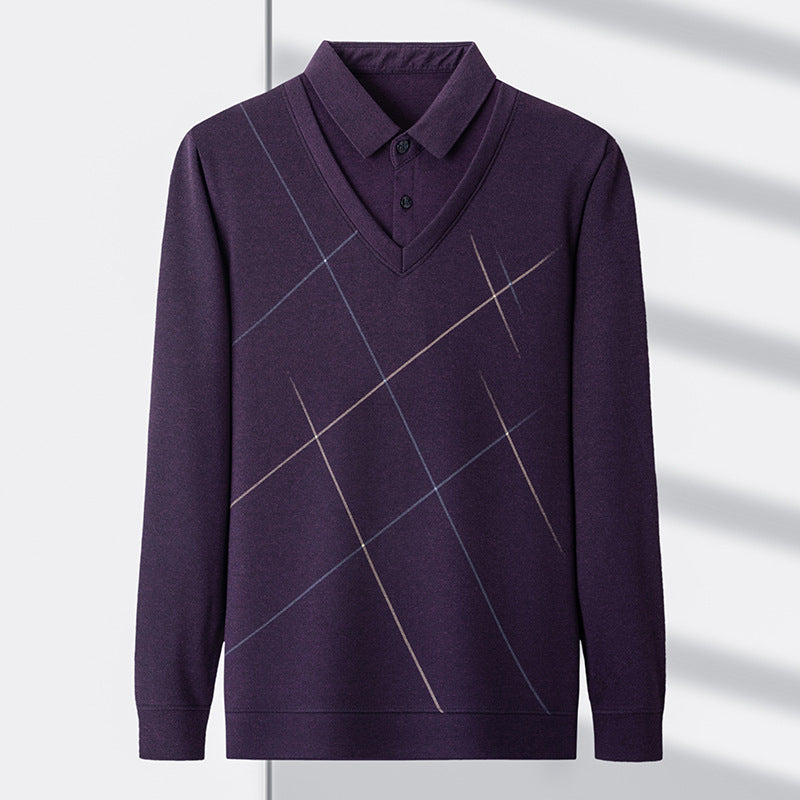 Herrskjorta i modern lager-på-lager-stil