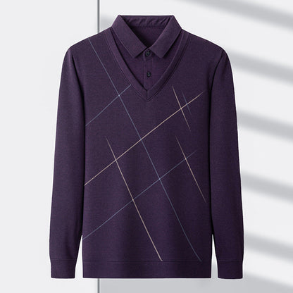 Herrskjorta i modern lager-på-lager-stil