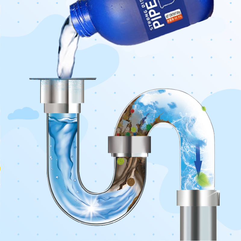 Kraftfullt medel för rensning av rörledningar från lukt