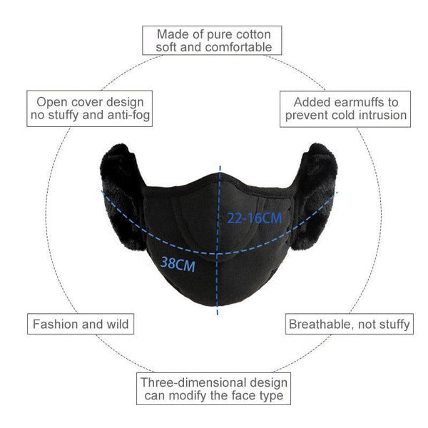 ✨Köp 1 få 2 gratis✨ Vintervarma öronmuffar och ansiktsmask