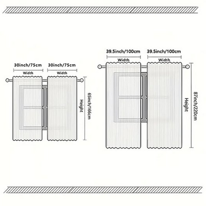 🔥 50 % RABATT! ✨ Set med 2 julgardiner – festliga mönster, enkel installation på standardgardinstång, enkel maskinvård 🎄🏠