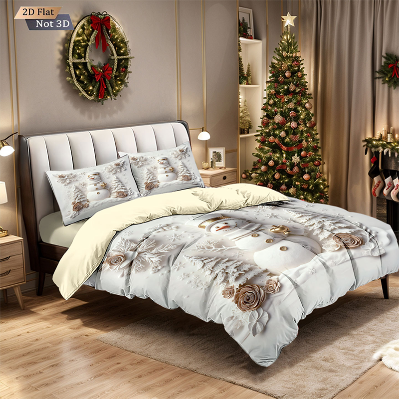 ⏳Begränsad tid 50 % rabatt⏰Festligt juligt 3-delat påslakanset🛏️❤️