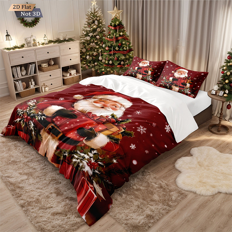 ⏳Begränsad tid 50 % rabatt⏰Festligt juligt 3-delat påslakanset🛏️❤️