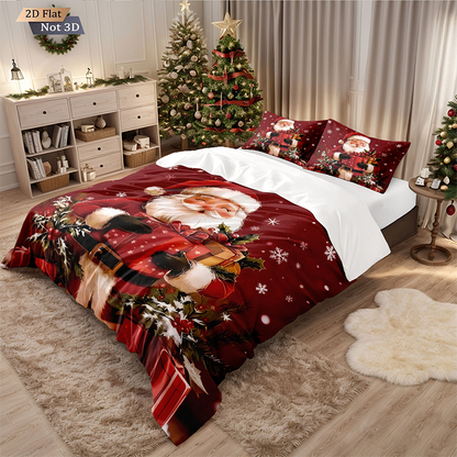 ⏳Begränsad tid 50 % rabatt⏰Festligt juligt 3-delat påslakanset🛏️❤️