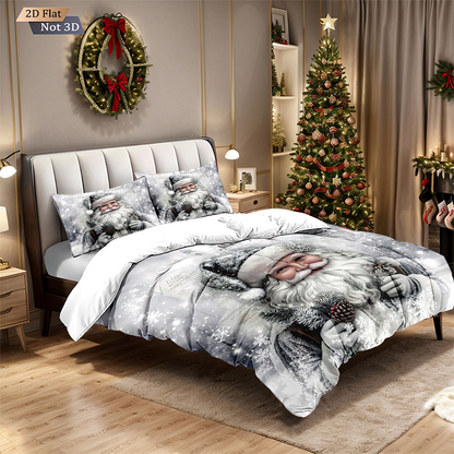 ⏳Begränsad tid 50 % rabatt⏰Festligt juligt 3-delat påslakanset🛏️❤️