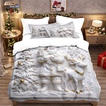 ⏳Begränsad tid 50 % rabatt⏰Festligt juligt 3-delat påslakanset🛏️❤️