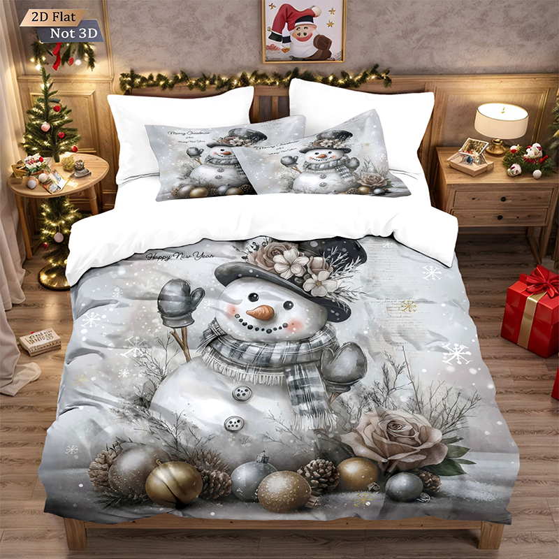 ⏳Begränsad tid 50 % rabatt⏰Festligt juligt 3-delat påslakanset🛏️❤️