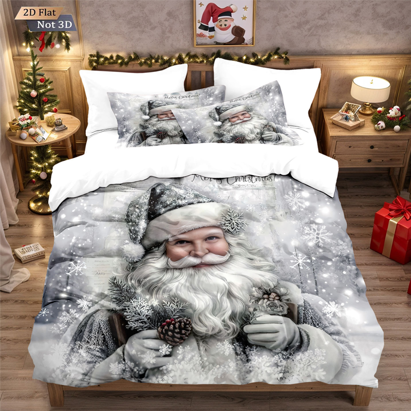 ⏳Begränsad tid 50 % rabatt⏰Festligt juligt 3-delat påslakanset🛏️❤️