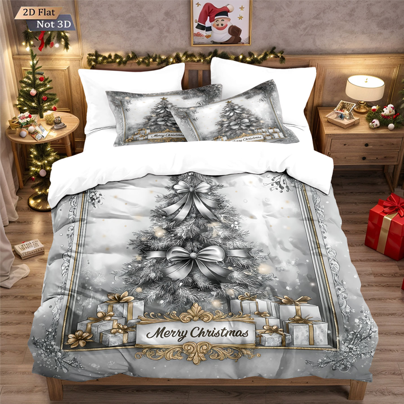⏳Begränsad tid 50 % rabatt⏰Festligt juligt 3-delat påslakanset🛏️❤️