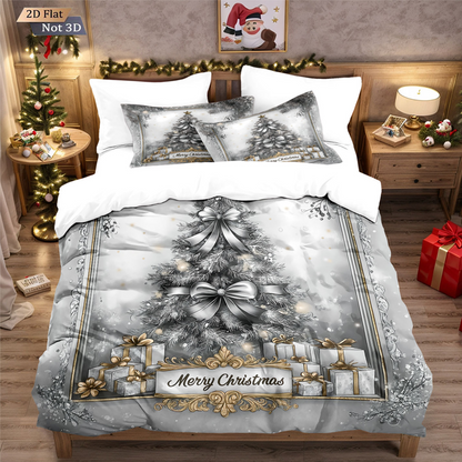 ⏳Begränsad tid 50 % rabatt⏰Festligt juligt 3-delat påslakanset🛏️❤️