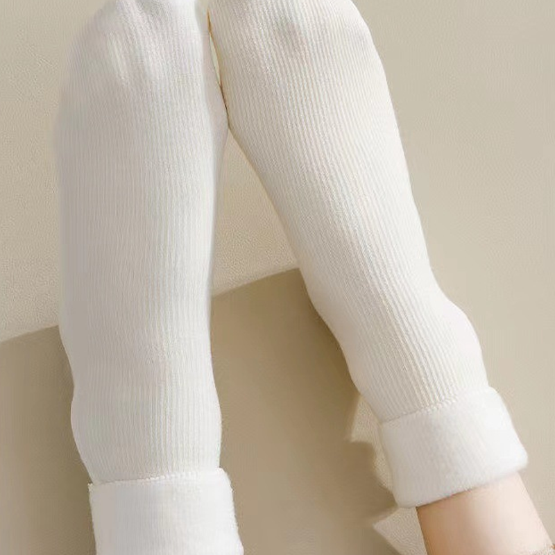 🧦Tjocka, varma, enfärgade halvlånga strumpor för kvinnor