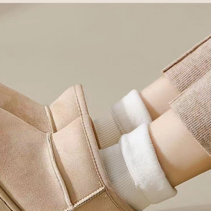 🧦Tjocka, varma, enfärgade halvlånga strumpor för kvinnor