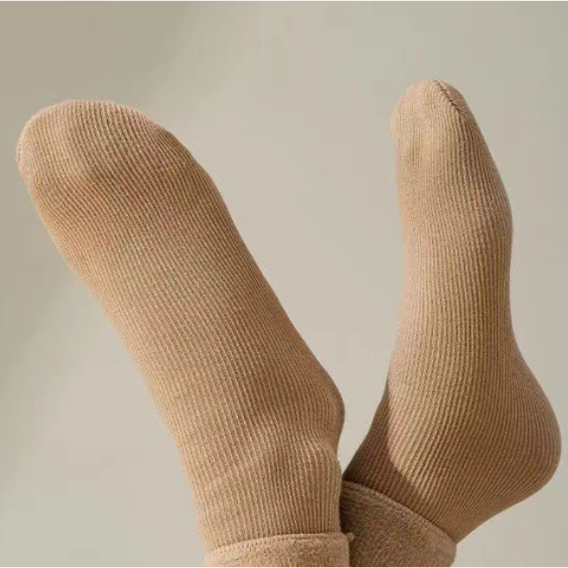 🧦Tjocka, varma, enfärgade halvlånga strumpor för kvinnor