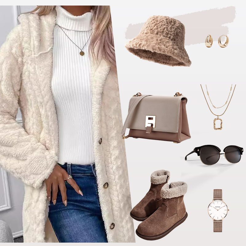 ⏳Begränsad tid 50 % Rabatt⏰Huvtröja för damer – Mjuk och elegant stickad tröja🧥