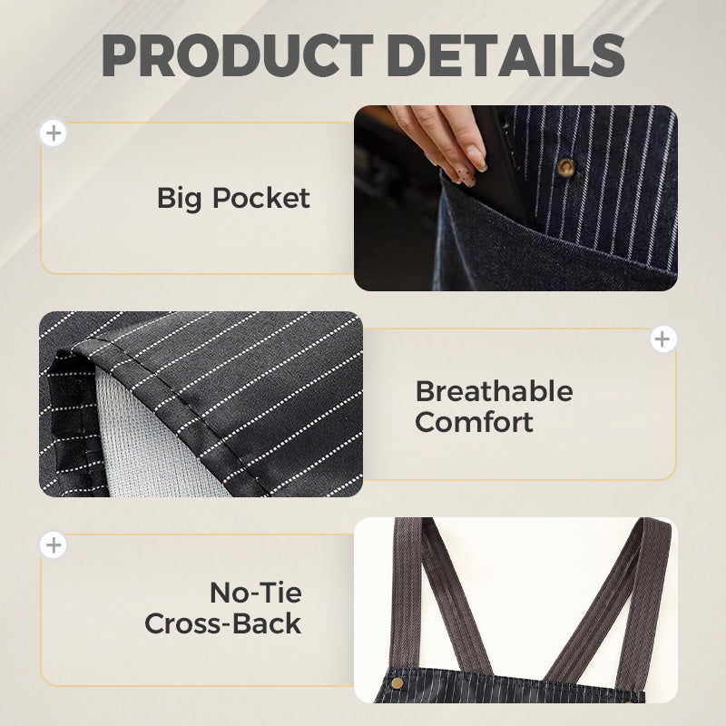 🔥50 % rabatt!🔥Vattentätt förkläde med korsade band i ryggen och avtagbar handduk